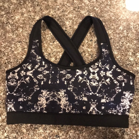 Black and White Marble Crop Top - Picture 1 of 2